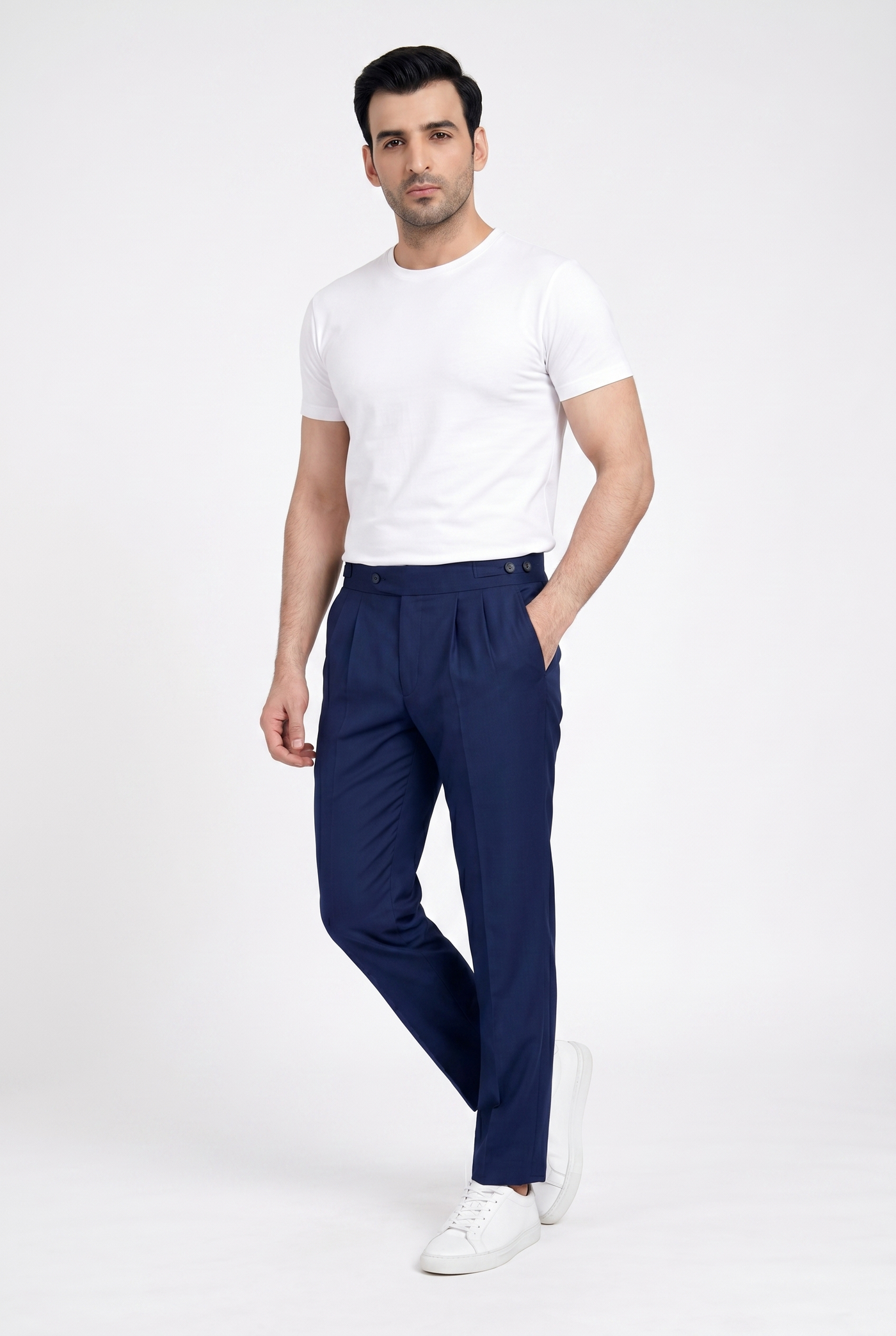 Considered fabric, premium hand-feel — Men's Navy Blue Gurkha Pants