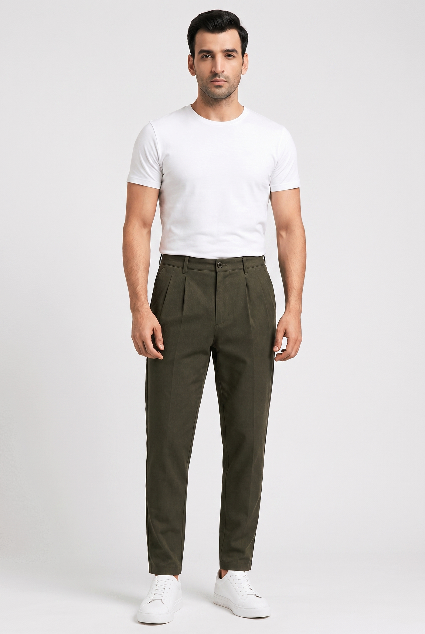 From the office to the evening — Men's Grey Pleated Trousers