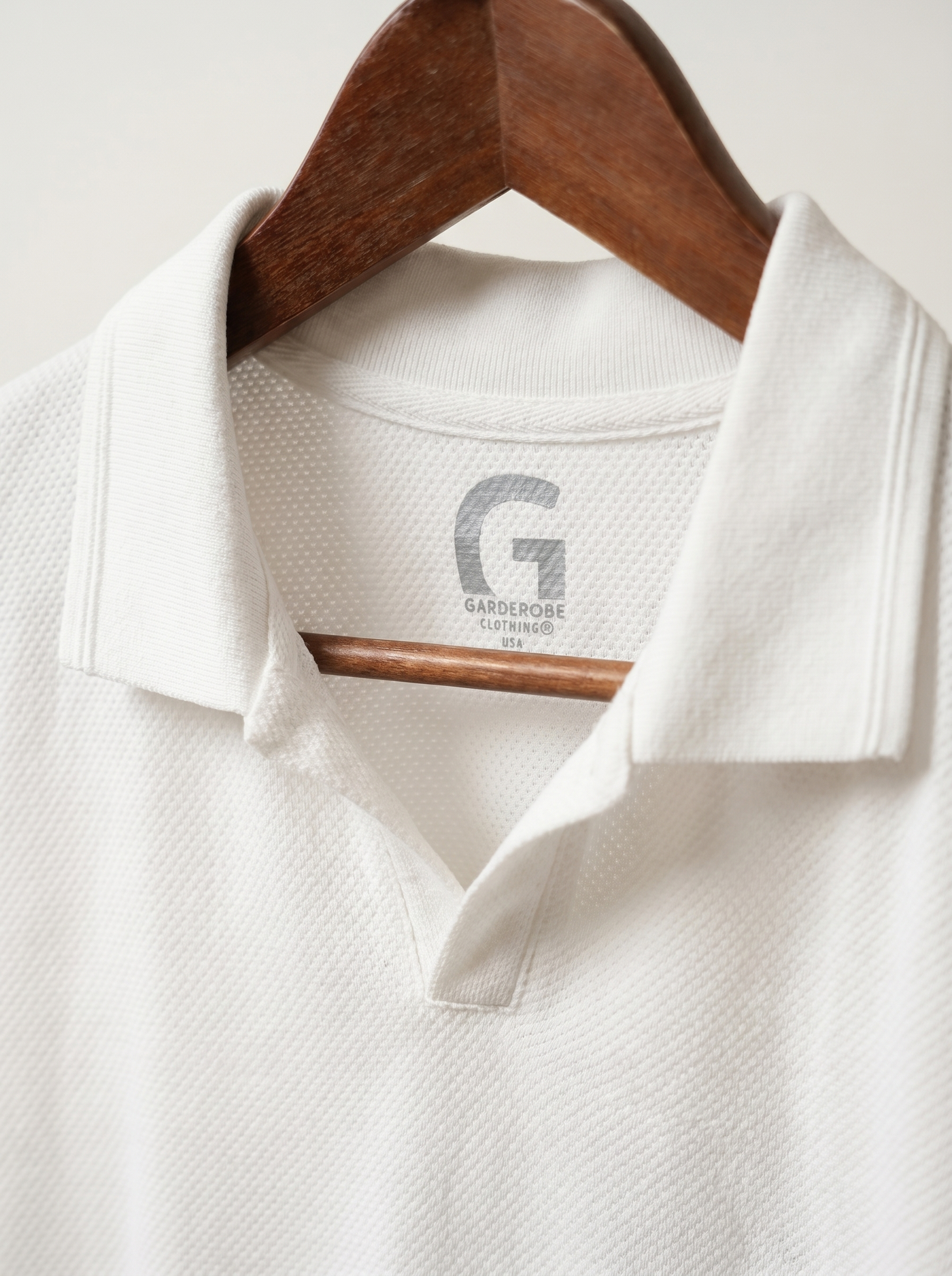 Cut tailored, not tight — Men's White Popcorn Polo