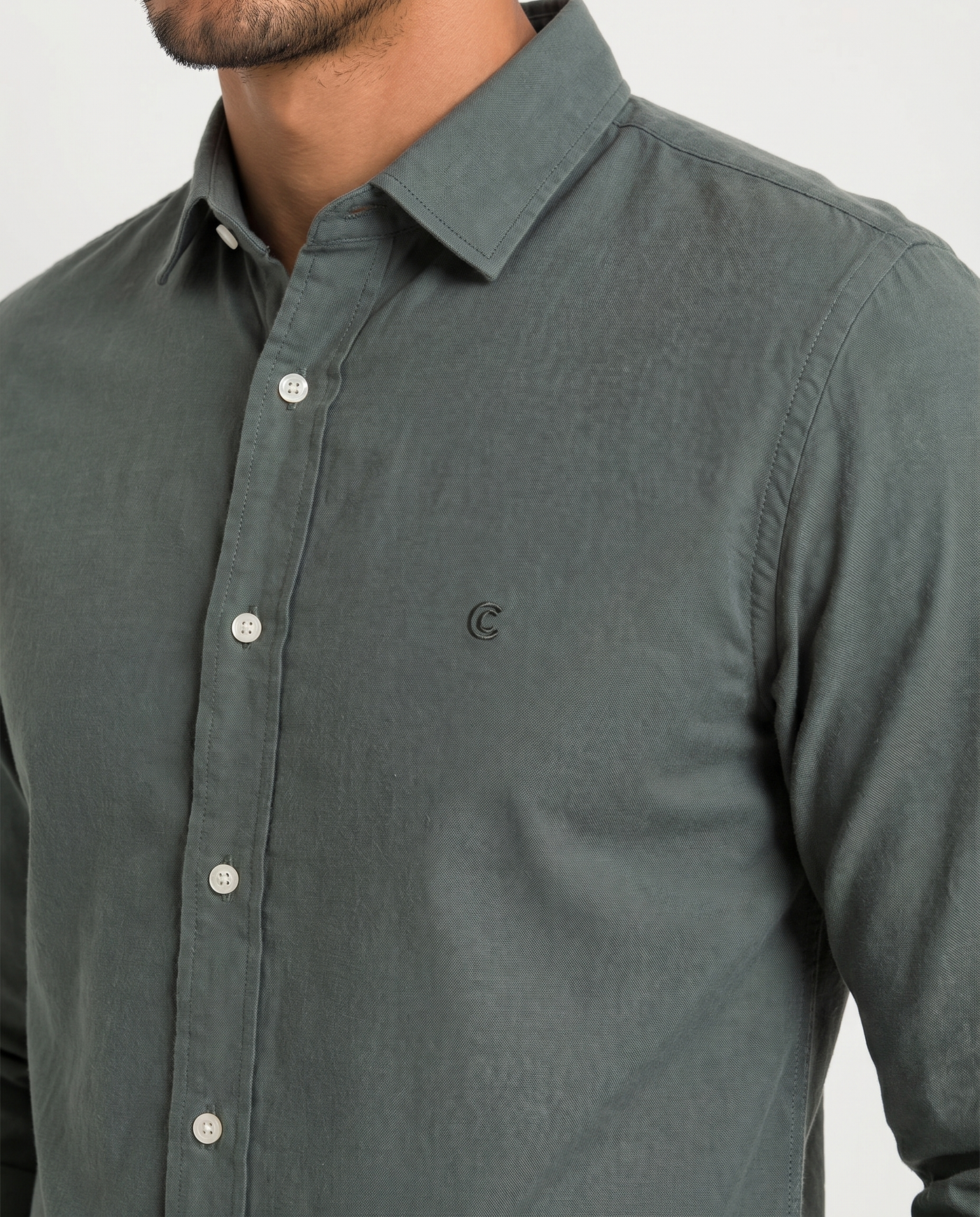 Built to hold its line — Men's Green Casual Shirt