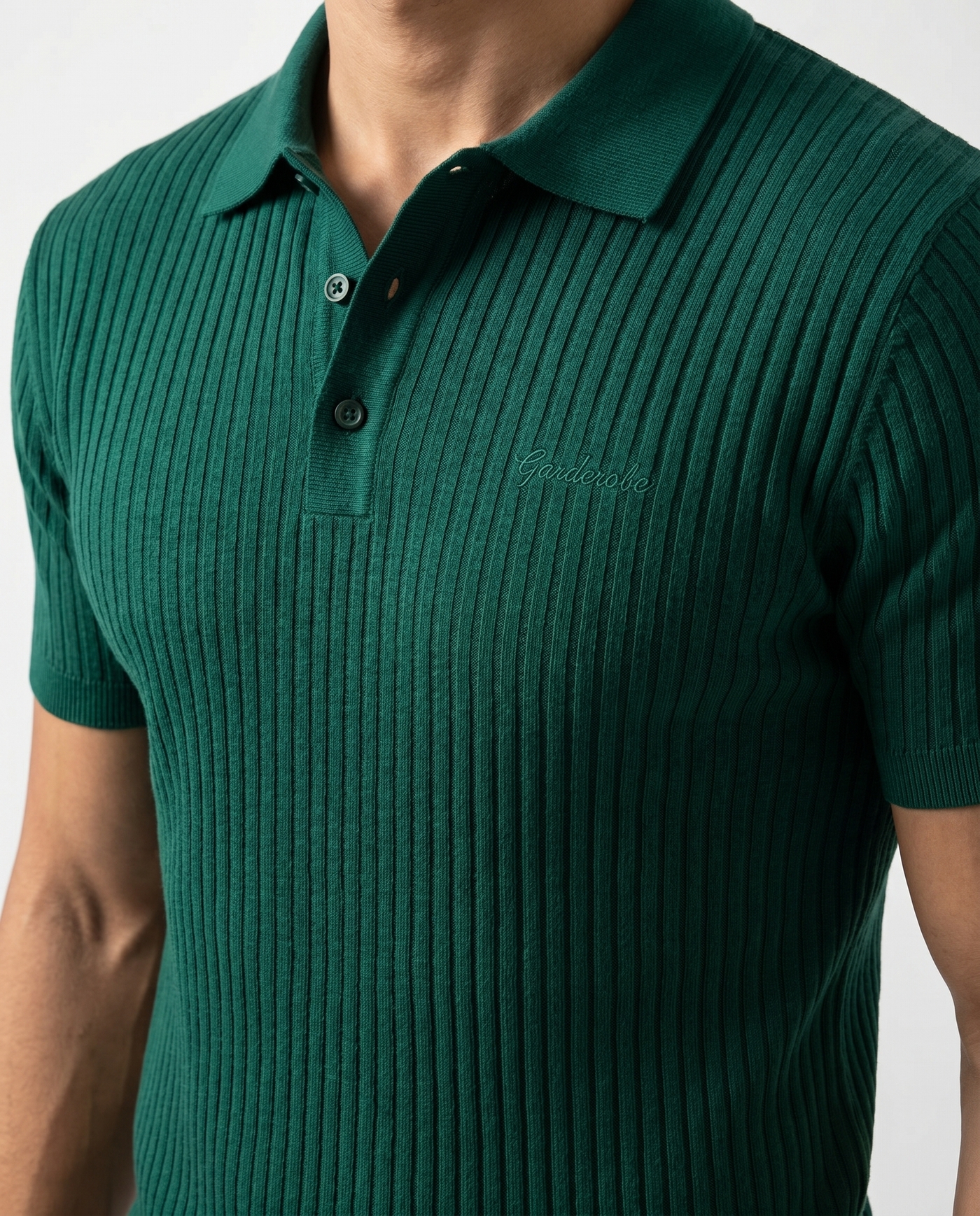 Built to hold its line — Men's Evergreen Knitted Polo