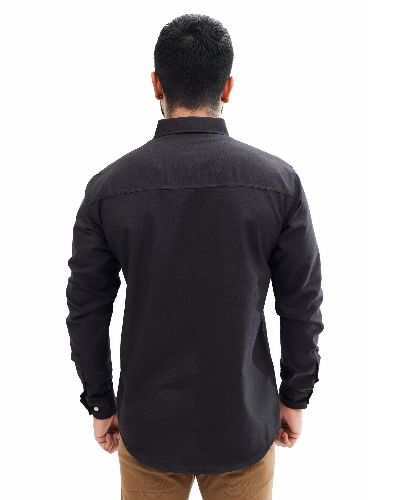 Black Casual Shirt - Garderobe Clothing USA