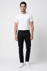 Black Cotton Pant - Garderobe Clothing USAUBC-002