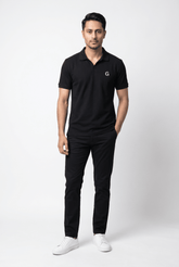 Black Polo Shirt - Garderobe Clothing USA