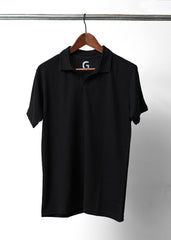 Black Polo Shirt - Garderobe Clothing USA