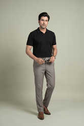 Black Polo Shirt - Garderobe Clothing USA