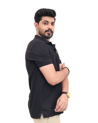 Black Polo Shirt - Garderobe Clothing USA