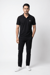 Black Polo Shirt - Garderobe Clothing USA