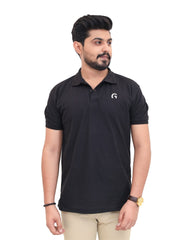 Black Polo Shirt - Garderobe Clothing USA