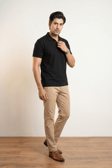 Black Polo Shirt - Garderobe Clothing USA