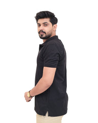 Black Polo Shirt - Garderobe Clothing USA