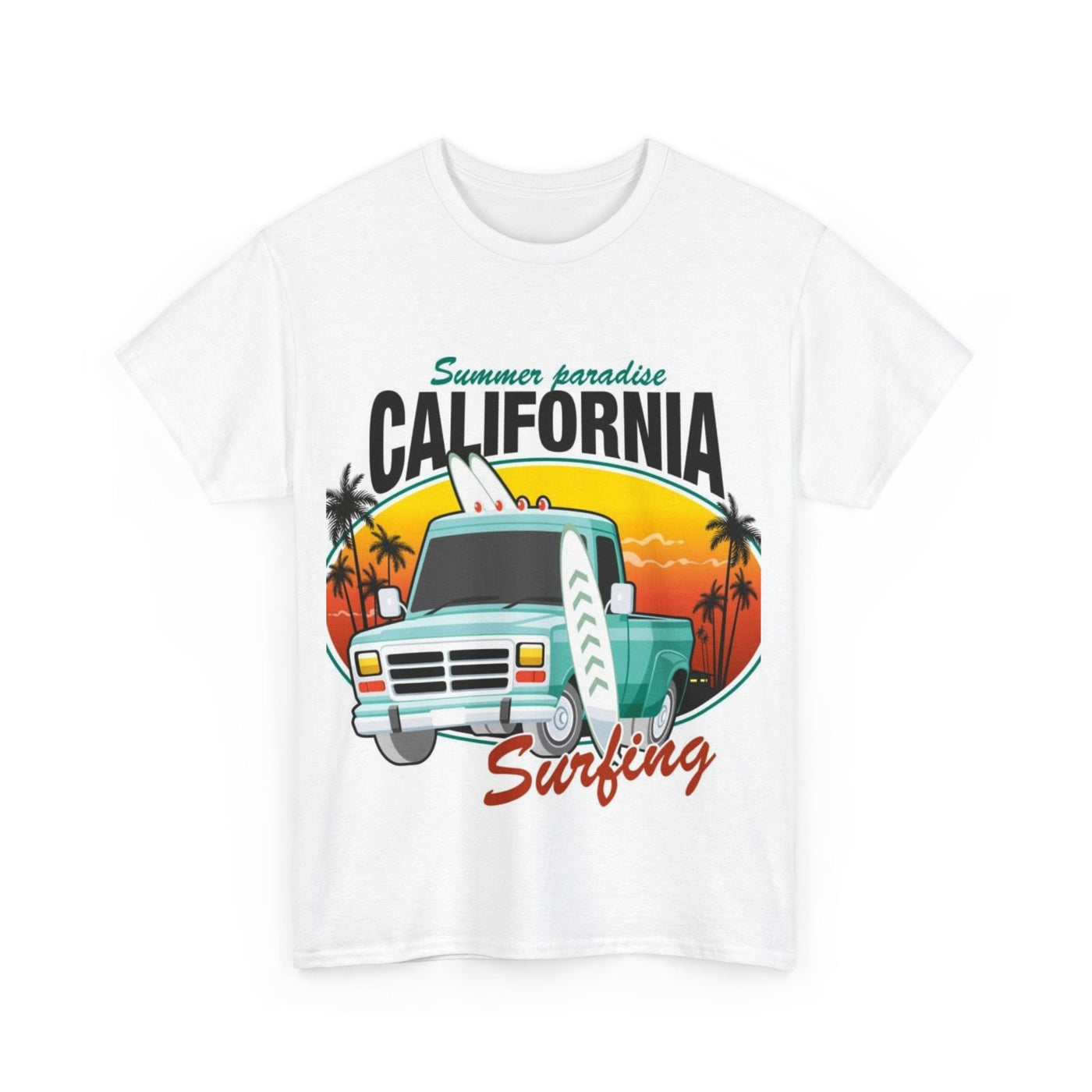 Built to hold its line — California Surfing Graphic TEE - Garderobe Clothing