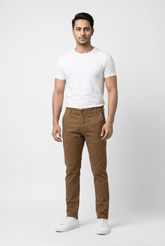 Copper Brown Cotton Pant - Garderobe Clothing USACOB-001