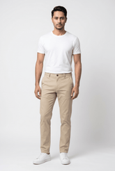 Creamy Camelwood cotton pant - Garderobe Clothing USACWC001