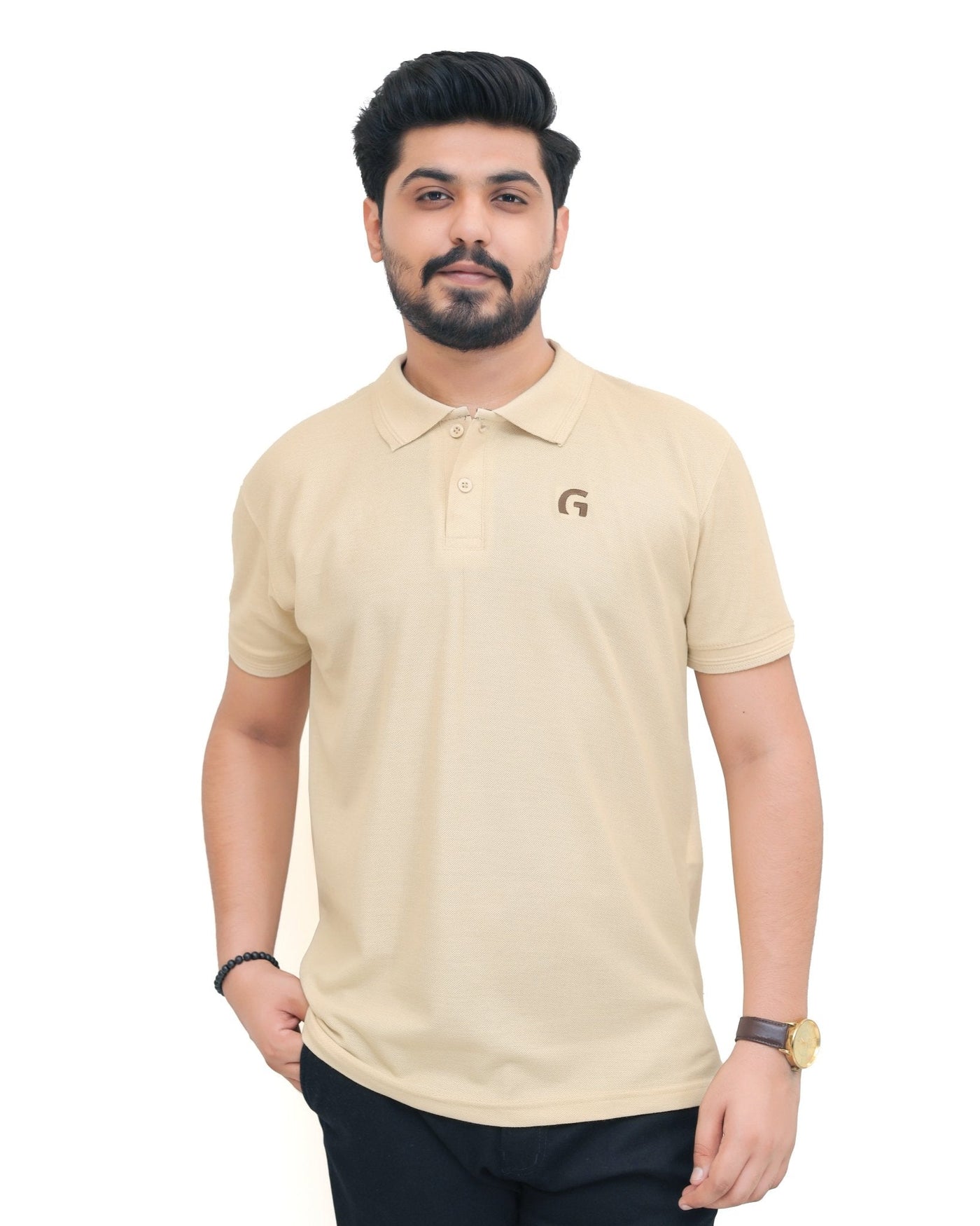 Built to hold its line — Creamy Polo Shirt