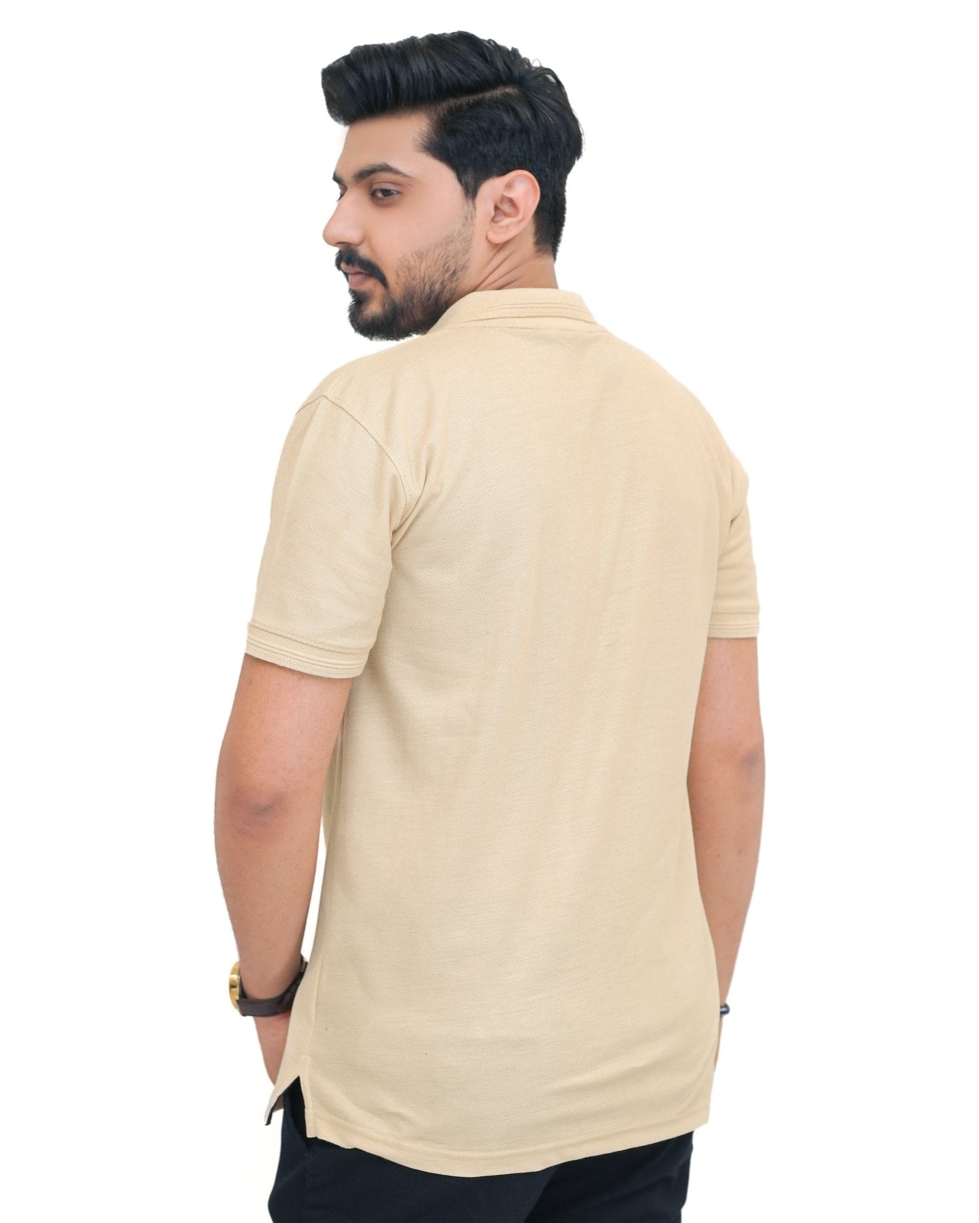 From the office to the evening — Creamy Polo Shirt