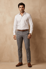 Graphite Tint Cotton Pant - Garderobe Clothing USAGTC-001