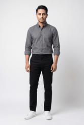 Gray Casual Shirt - Garderobe Clothing USAGCS-001
