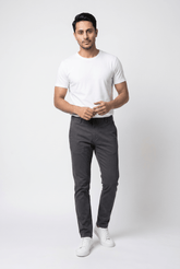 Gray Cotton Pant - Garderobe Clothing USADGC-001