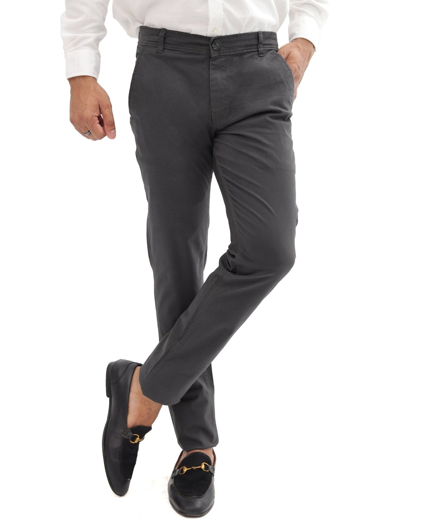From the office to the evening — Gray Cotton Pant