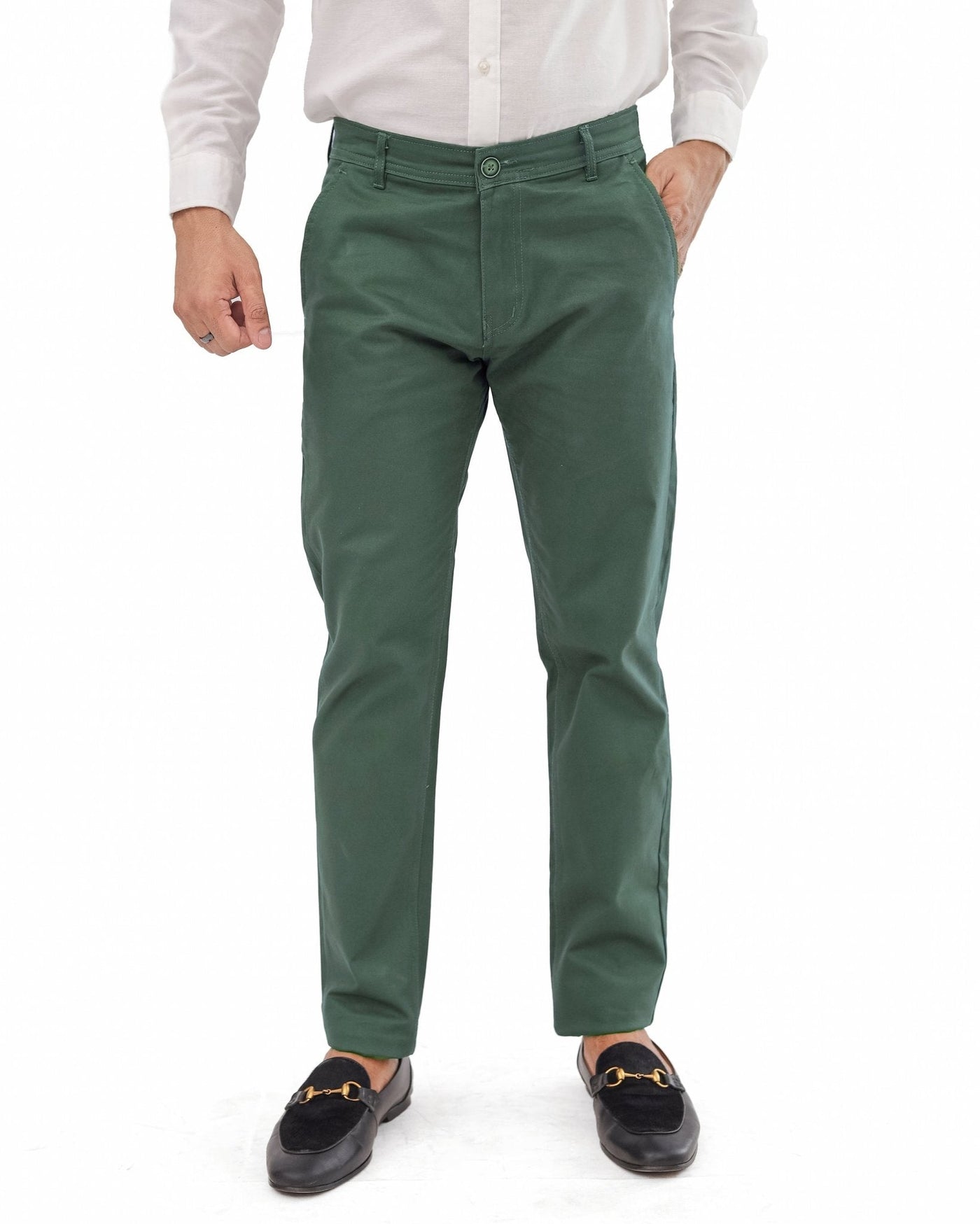 Considered fabric, premium hand-feel — Leafy Lagoon Cotton pant