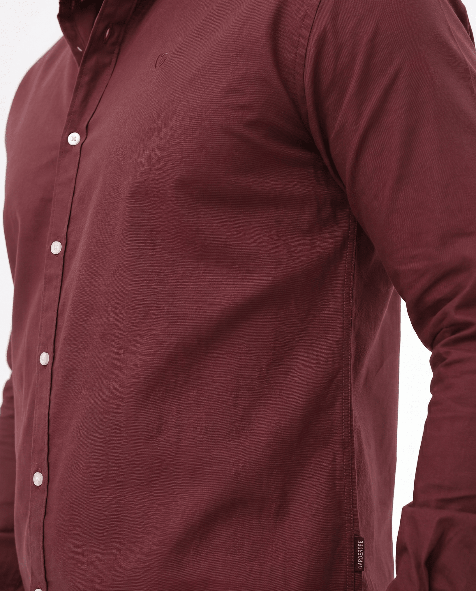Maroon Casual Shirt - Garderobe Clothing USAMCS-001
