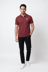 Maroon Polo Shirt - Garderobe Clothing USA