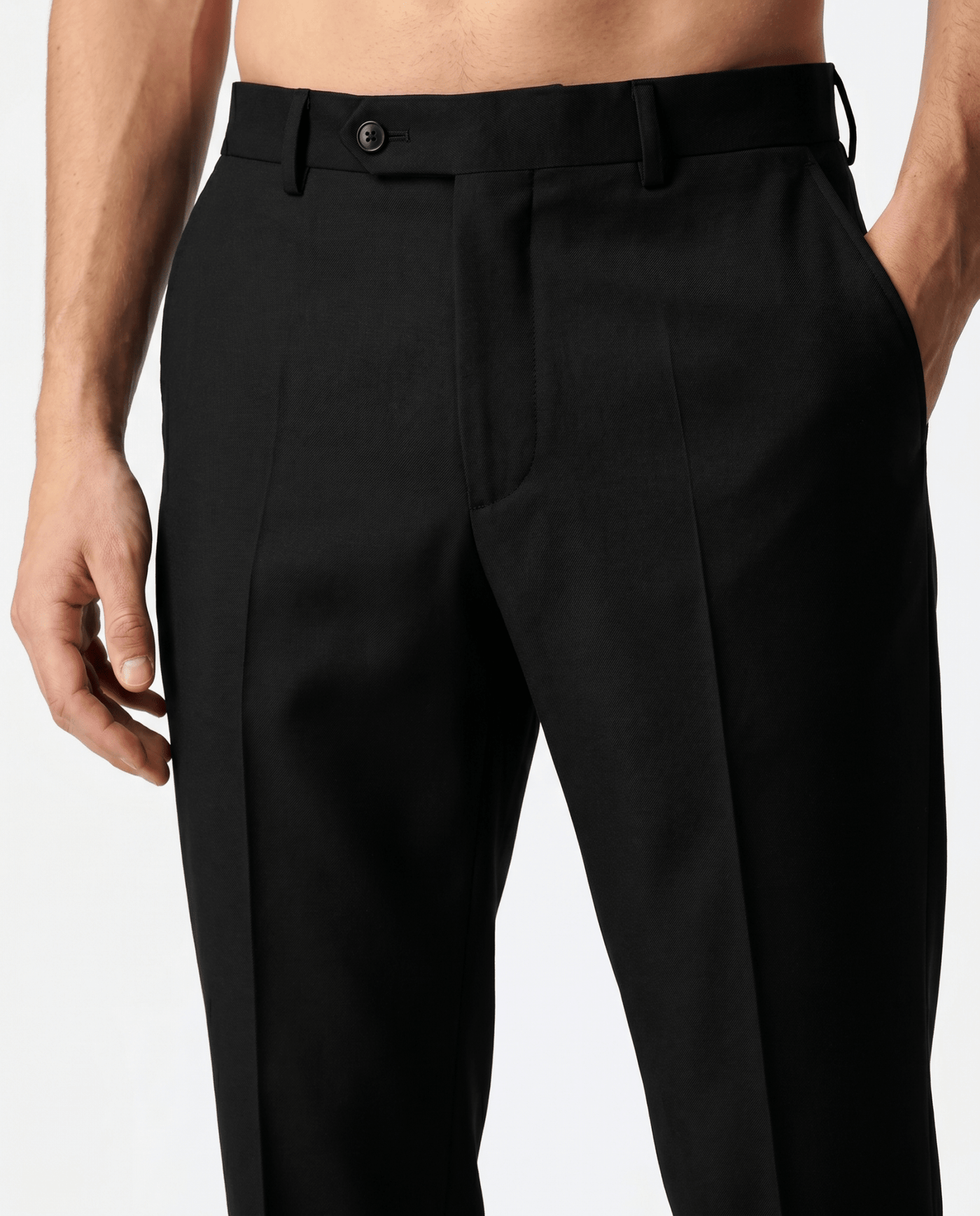 Built to hold its line — Men's Black Formal Dress Pants