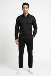 Men's Black Formal Shirt – Executive Series - Garderobe Clothing USAGRB-FRM-BLA-S