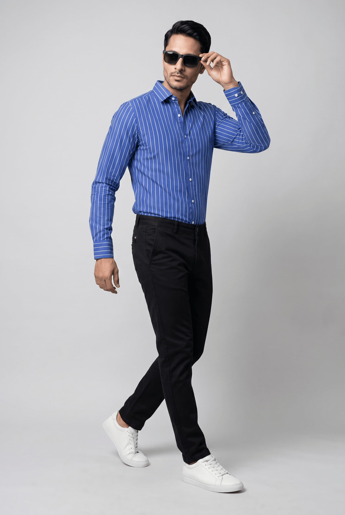 Considered fabric, premium hand-feel — Men's Blue Lining Shirt