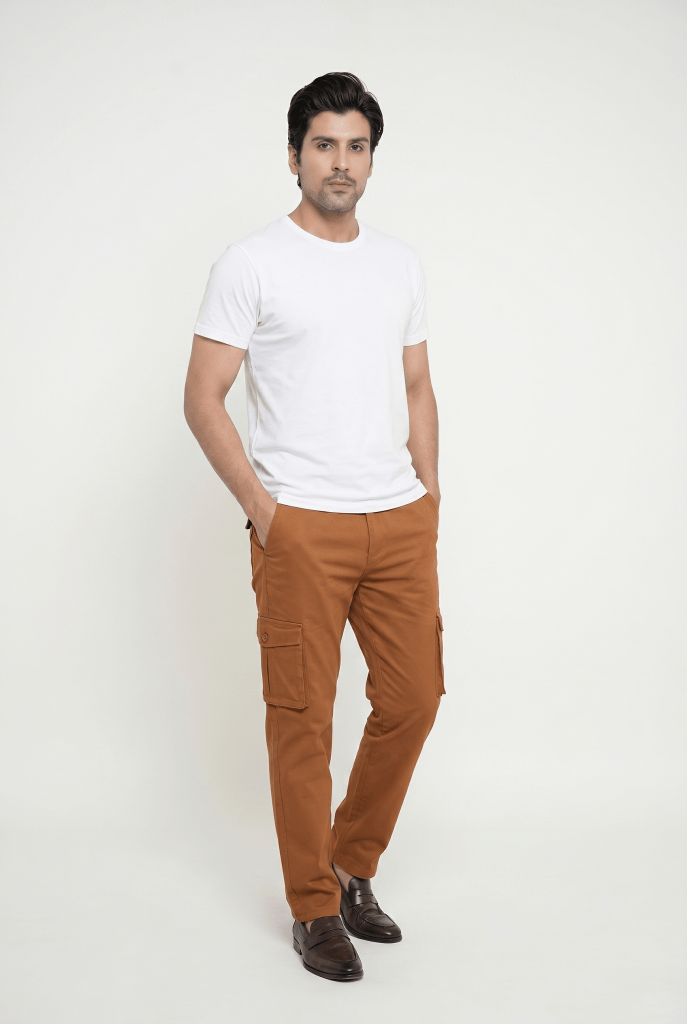From the office to the evening — Men's Brown Cargo Trousers