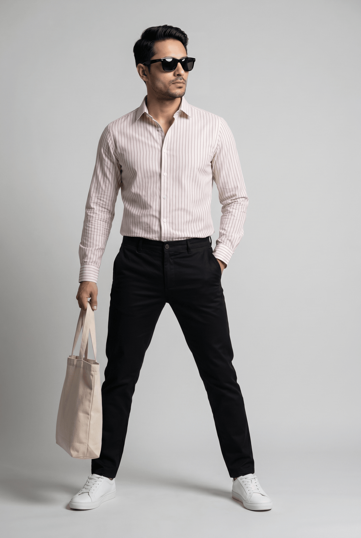 From the office to the evening — Men's Brown Lining Shirt