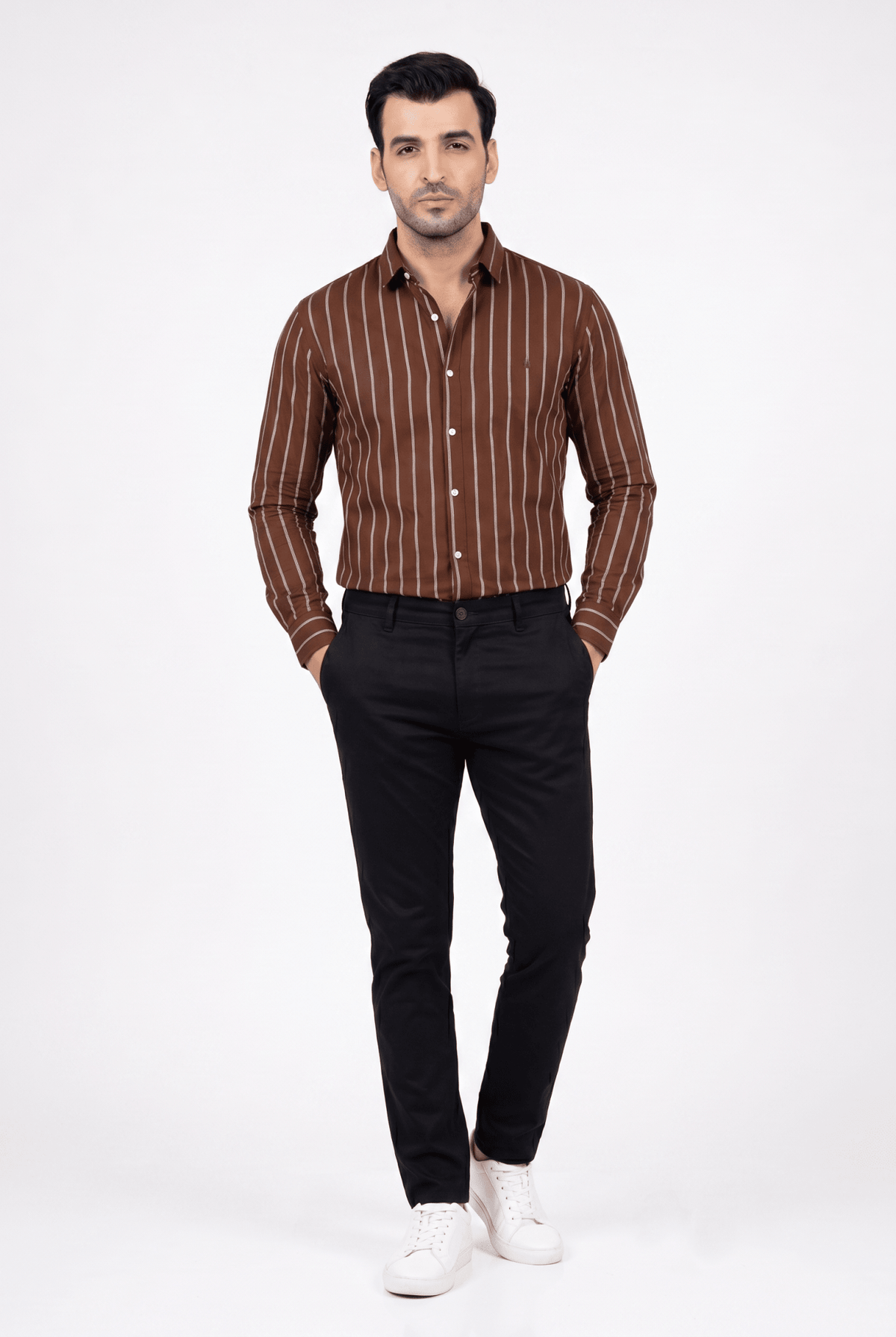 Built to hold its line — Men's Chocolate Lining Shirt