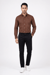 Men's Chocolate Lining Shirt - Garderobe Clothing USAGRB-LIN-CHO-S