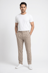 Men's Clay Light Pleated Trousers - Garderobe Clothing USAGRB-PLT-CLI-W30