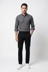 Men's Green Casual Shirt - Garderobe Clothing USAGRB-CAS-GRE-S