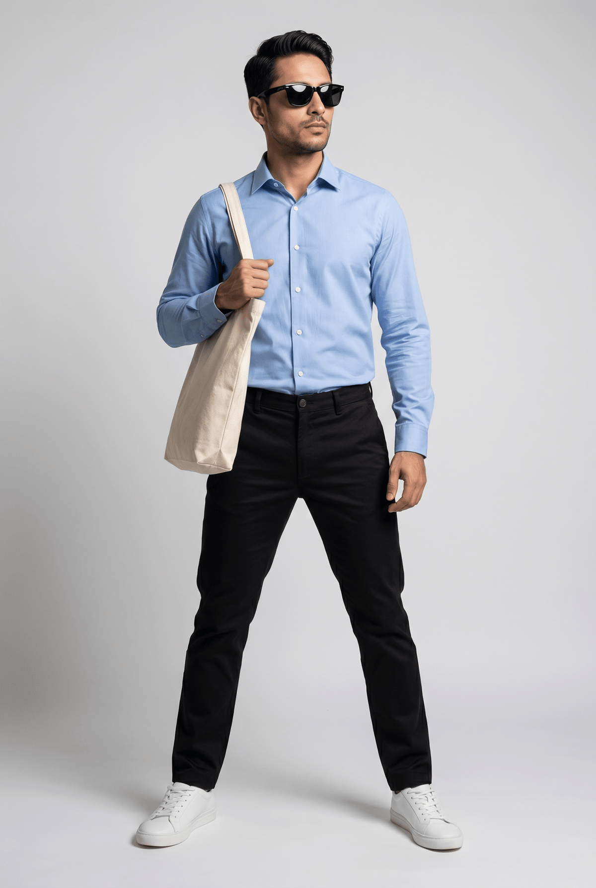 From the office to the evening — Men's Royal Blue Formal Shirt – Executive Series
