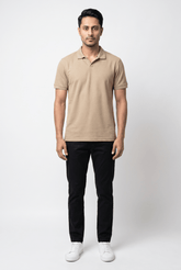 Men's Skin Popcorn Polo - Garderobe Clothing USAGRB-POP-SKN-S