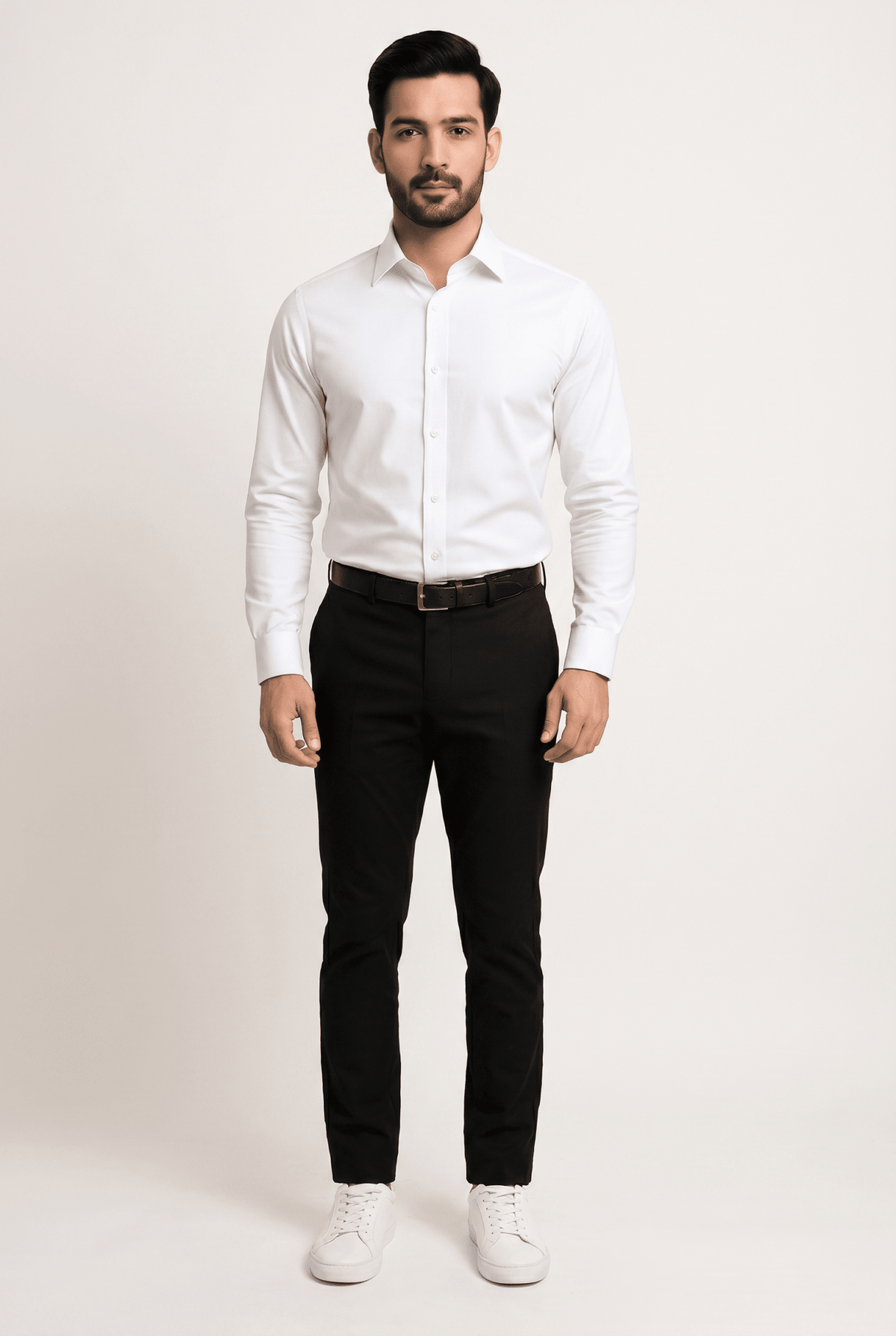 Built to hold its line — Men's White Formal Shirt – Executive Series
