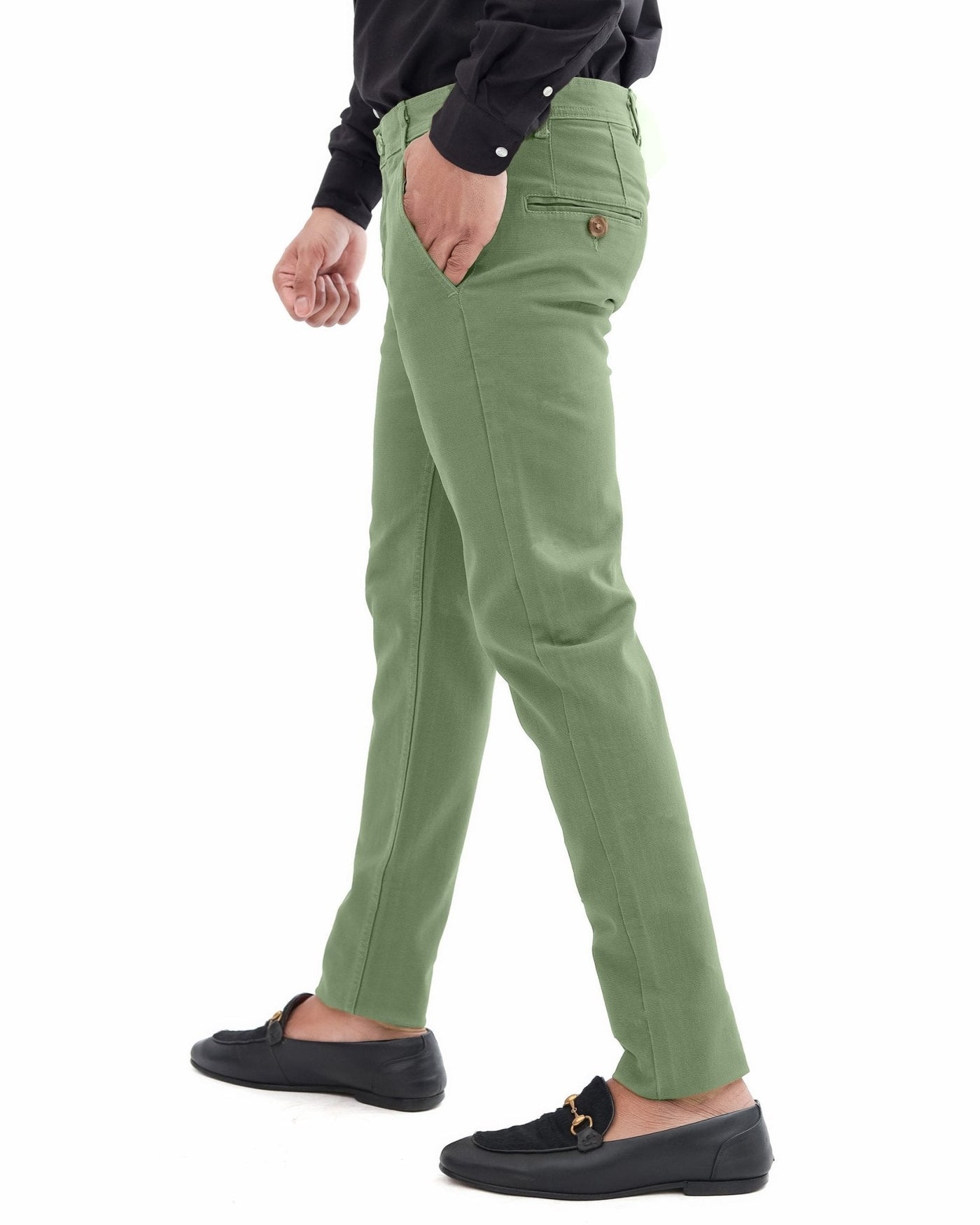 Built to hold its line — Mint Green Cotton pant