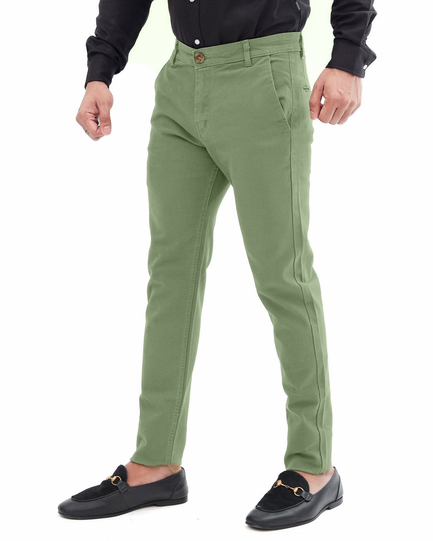 Considered fabric, premium hand-feel — Mint Green Cotton pant