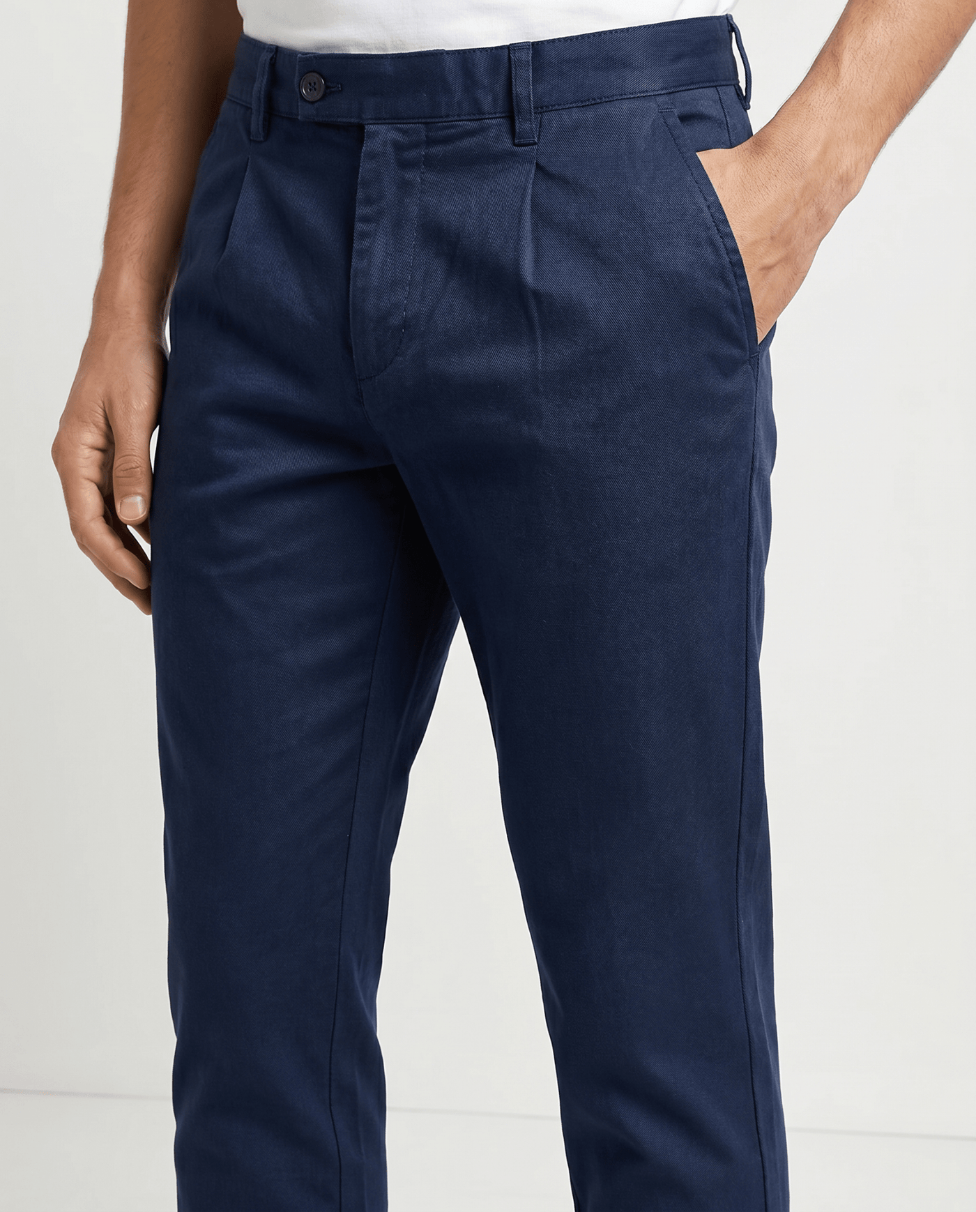 Built to hold its line — Navy Blue Cotton Pant