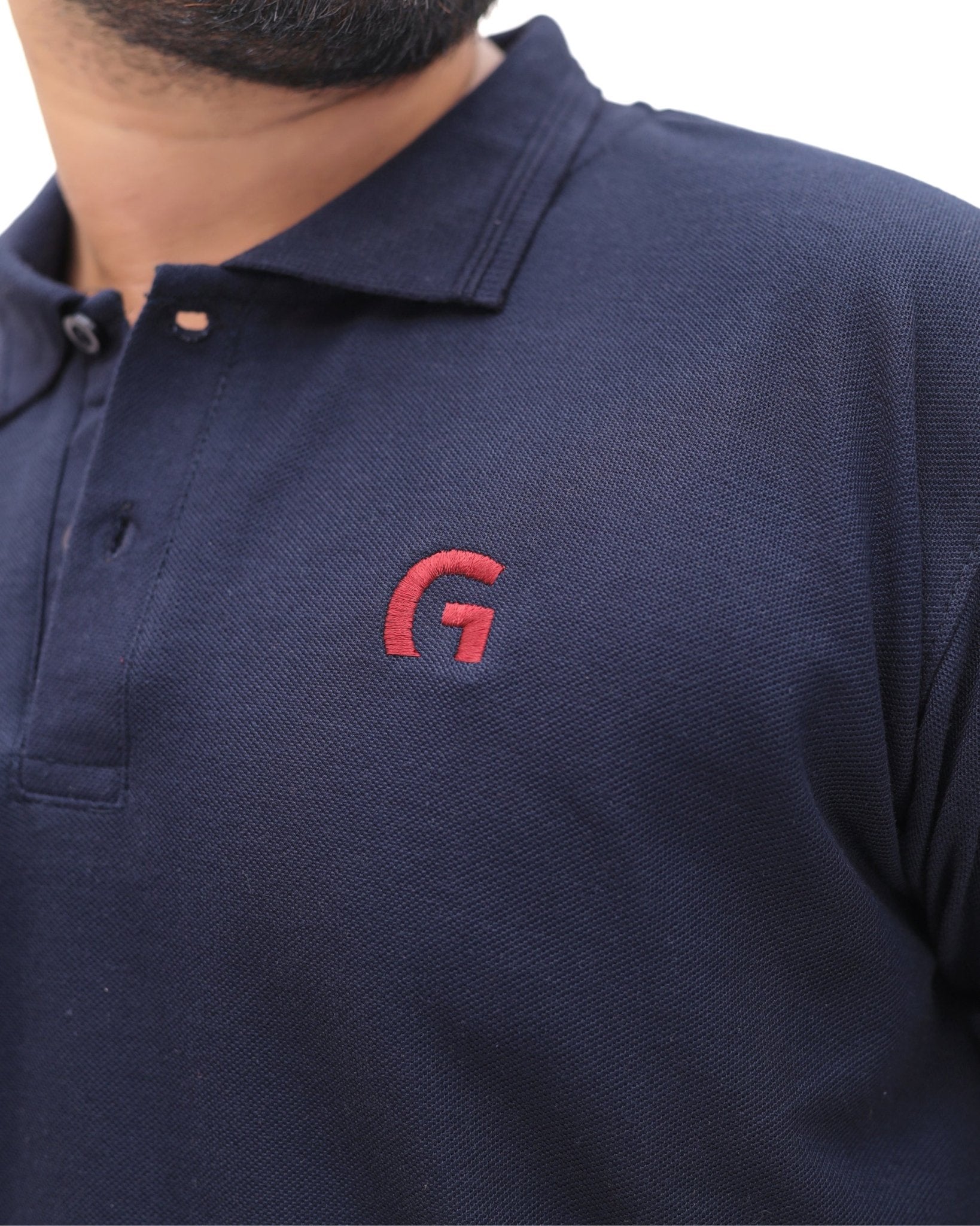 Navy Blue Polo Shirt - Garderobe Clothing USA