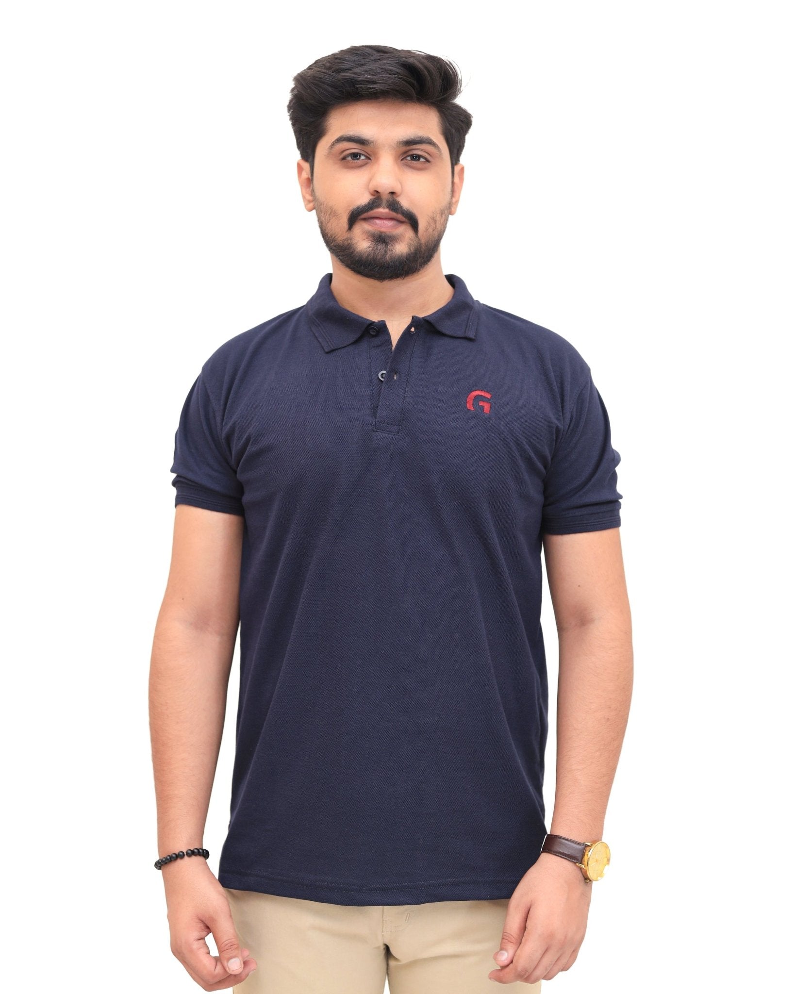 Navy Blue Polo Shirt - Garderobe Clothing USA
