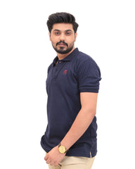 Navy Blue Polo Shirt - Garderobe Clothing USA