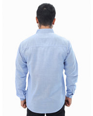 Sky Blue Casual Shirt - Garderobe Clothing USASKC - 001