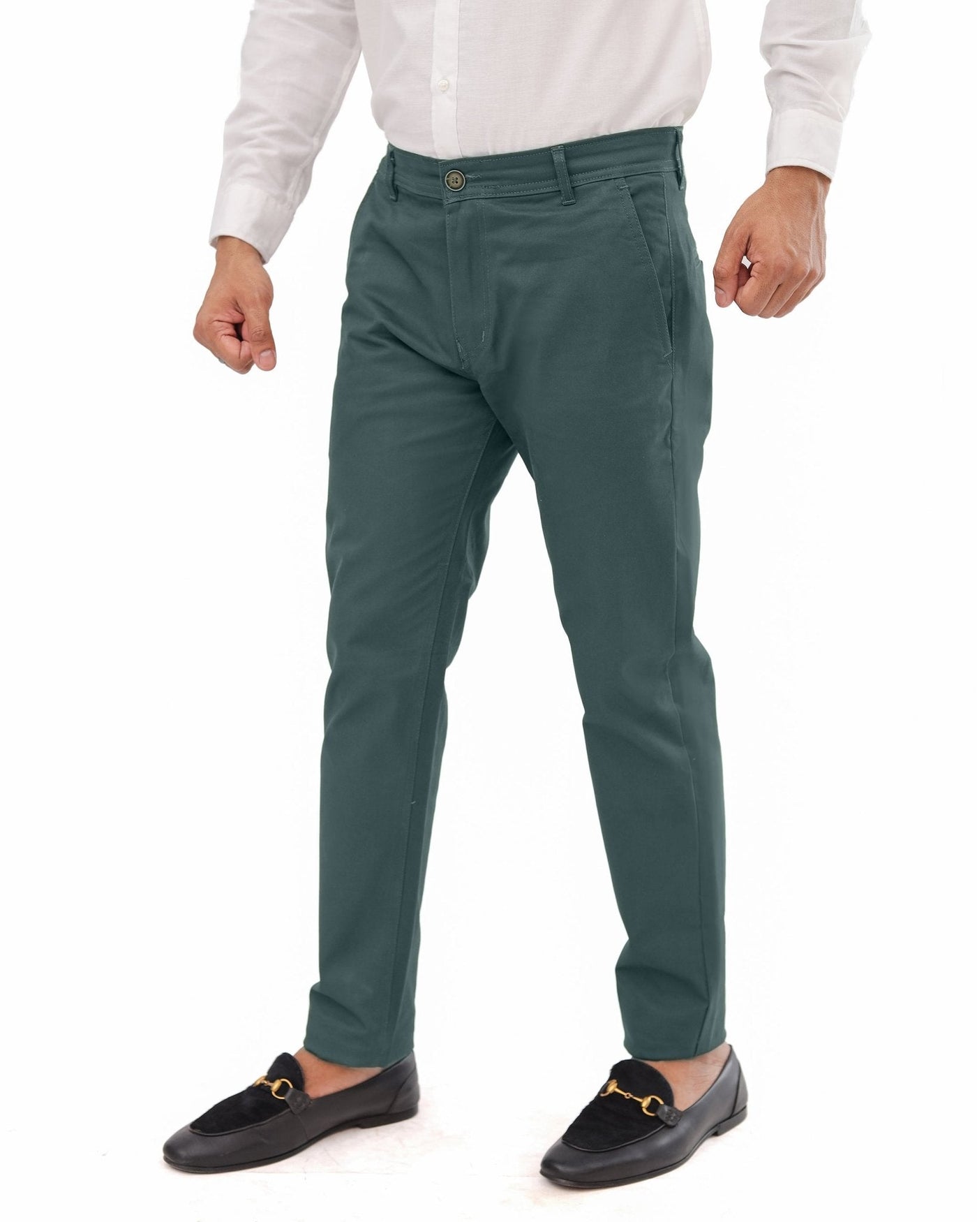 Built to hold its line — Verdant Mist cotton pant
