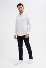 White Casual Shirt - Garderobe Clothing USAWCS-001