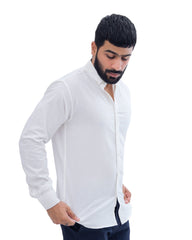 White Casual Shirt - Garderobe Clothing USAWCS - 001