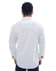 White Casual Shirt - Garderobe Clothing USAWCS - 001